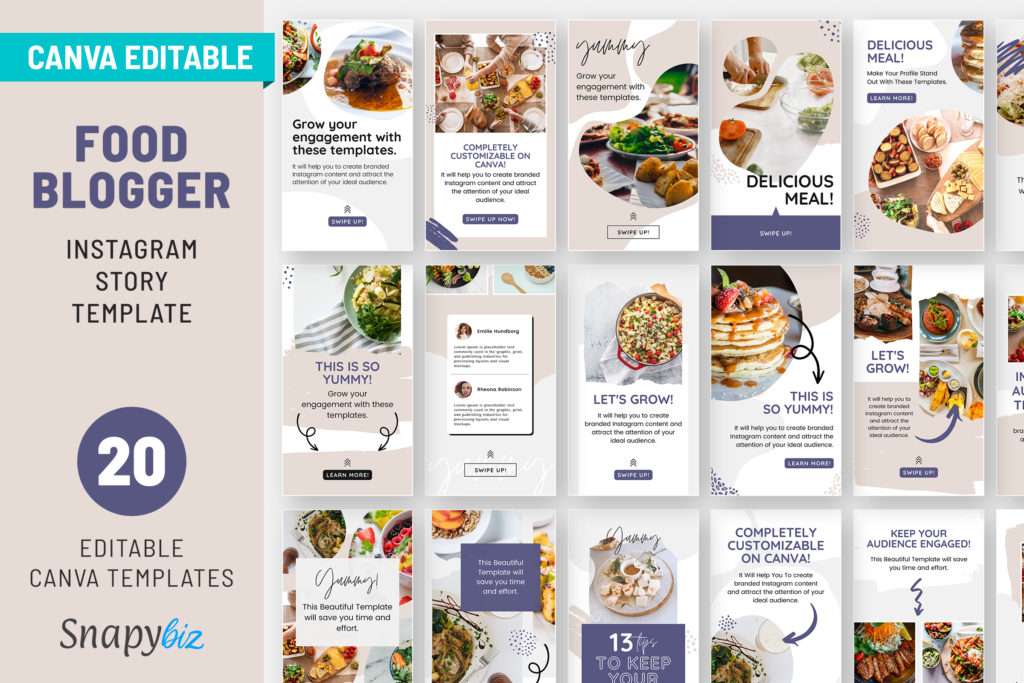 food blogger instagram story template