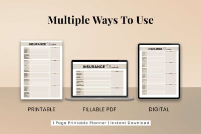 Free Insurance Tracker PDF
