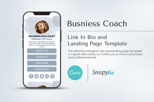 Instagram Link In Bio For Coach Page Template 11 Landing page for instagram