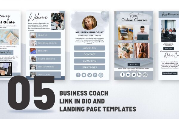 Instagram Link In Bio For Coach Page Template 2 Landing page for instagram