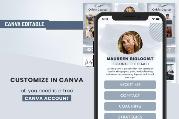 Instagram Link In Bio For Coach Page Template 3 Landing page for instagram