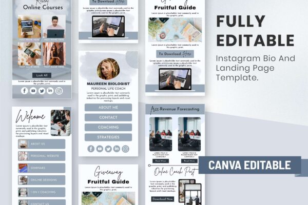 Instagram Link In Bio For Coach Page Template 4 Landing page for instagram
