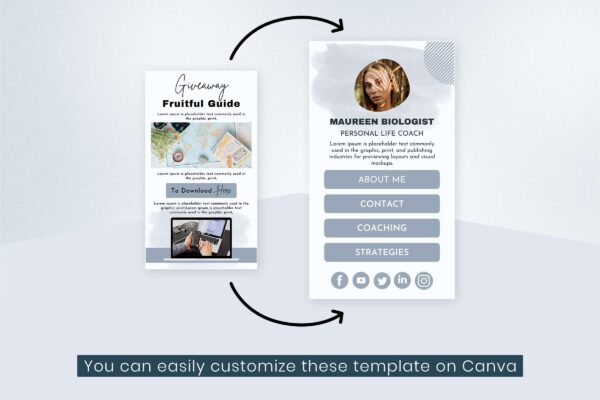Instagram Link In Bio For Coach Page Template 5 Landing page for instagram