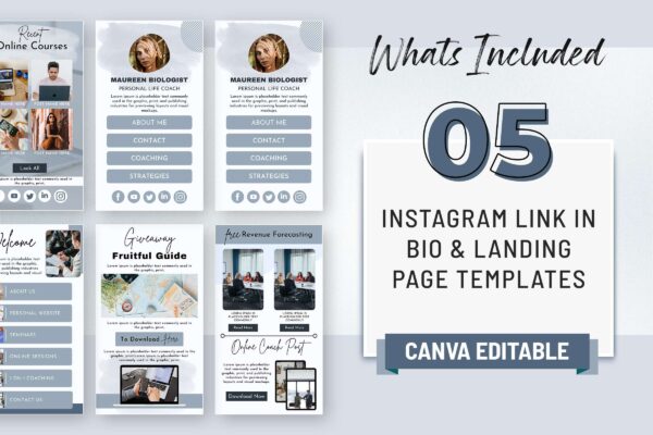 Instagram Link In Bio For Coach Page Template 7 Landing page for instagram
