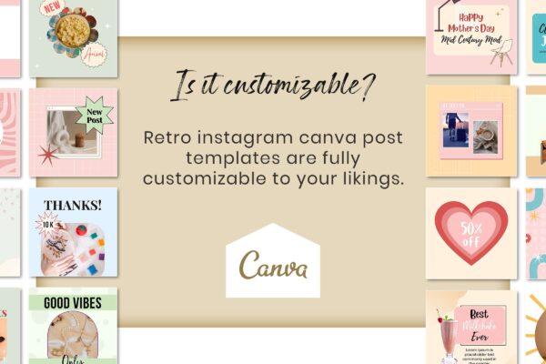 Retro instagram post template