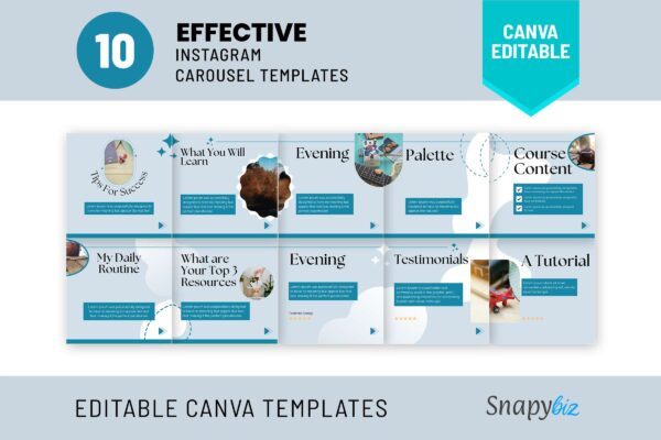 10 Effective Instagram Carousel Post Template Feature Images Canva carousel post