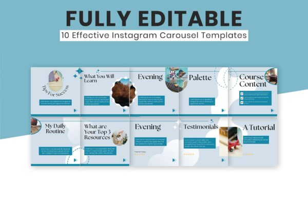 10 Effective Instagram Carousel Post Template Feature Images 4 Canva carousel post