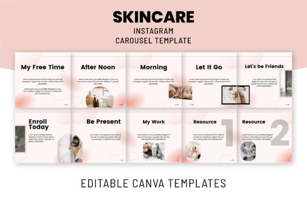 10 Skincare Instagram Carousel Template Feature Images 2 Skincare instagram carousel template