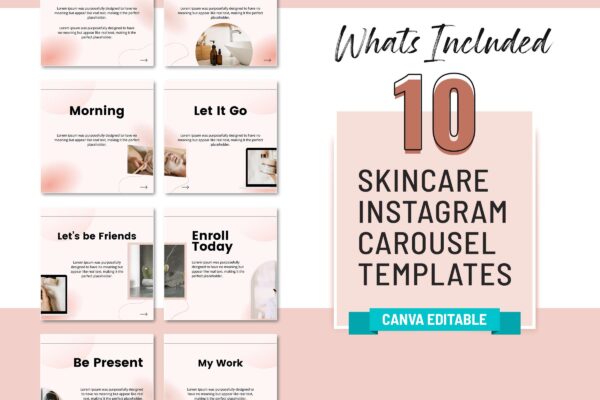 10 Skincare Instagram Carousel Template Feature Images 7 Skincare instagram carousel template