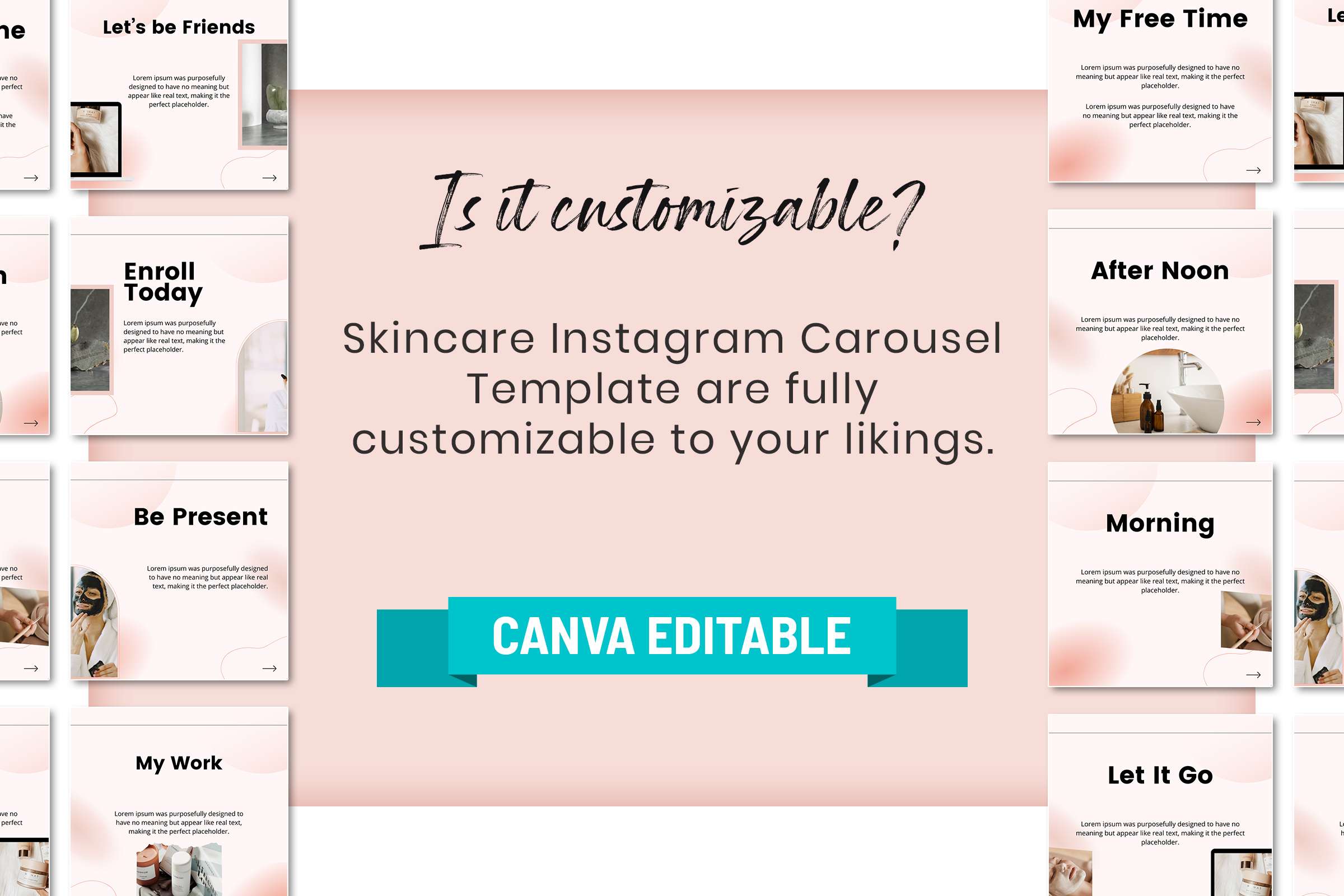 Skincare Instagram Carousel Template
