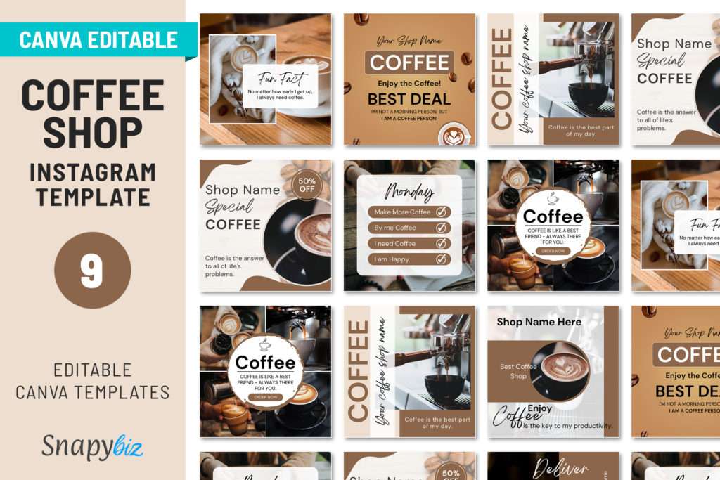 free coffee shop instagram post