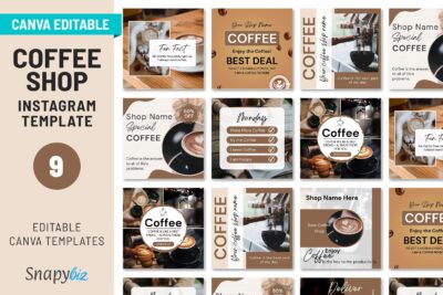 free coffee shop instagram post