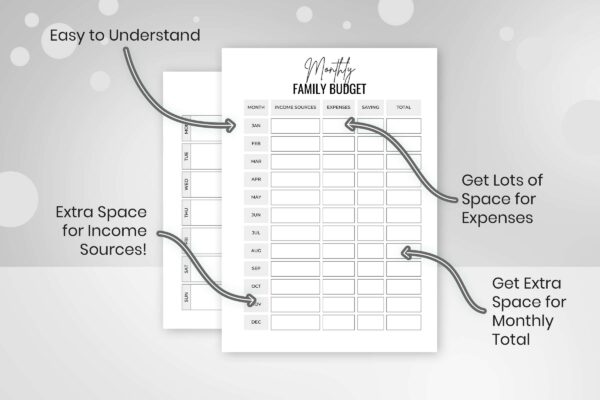 Home Management Planner Black And White 7 Home management binder | household binder