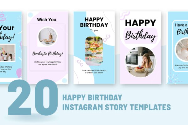 Instagram Story Birthday Template 1 Aesthetic birthday instagram story