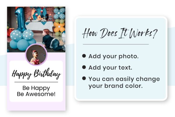 Instagram Story Birthday Template 5 Aesthetic birthday instagram story