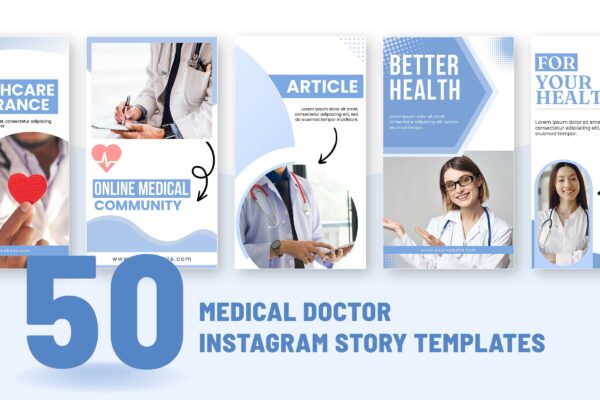 Medical instagram canva story template