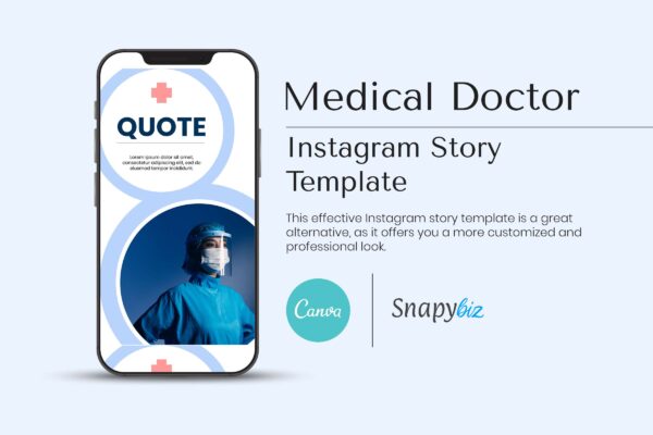 Medical instagram canva story template