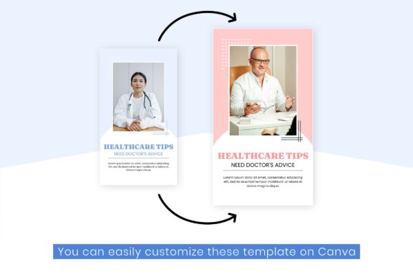 Medical instagram canva story template