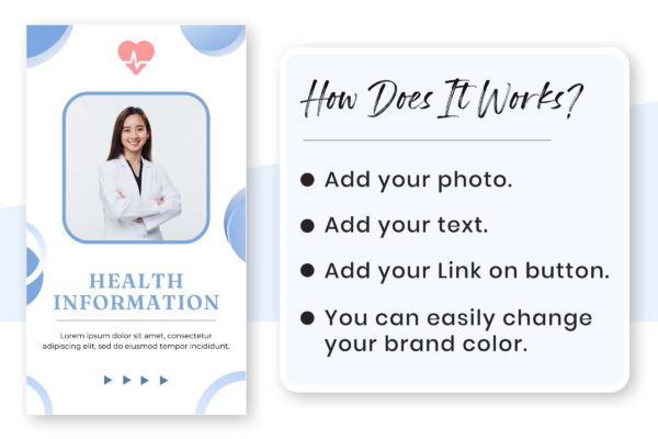 Medical instagram canva story template
