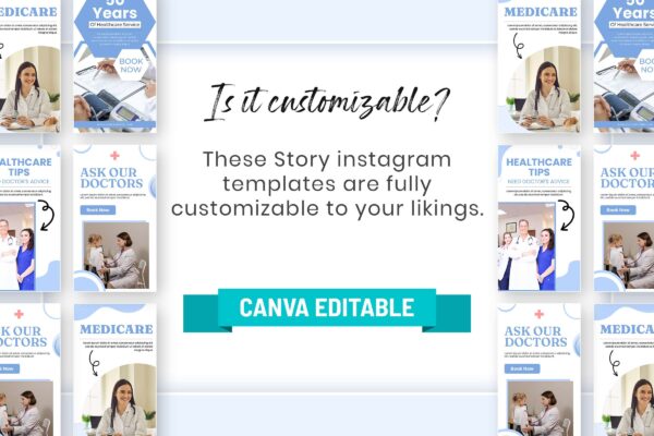 Medical instagram canva story template