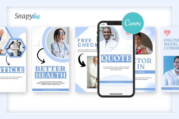 Medical instagram canva story template