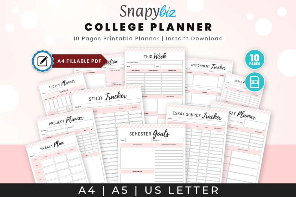 college student weekly planner