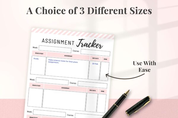 College Planner Pink 4 College student weekly planner