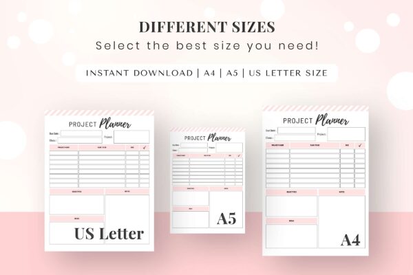 College Planner Pink 9 College student weekly planner