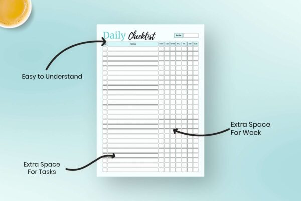 Printable Daily Checklist