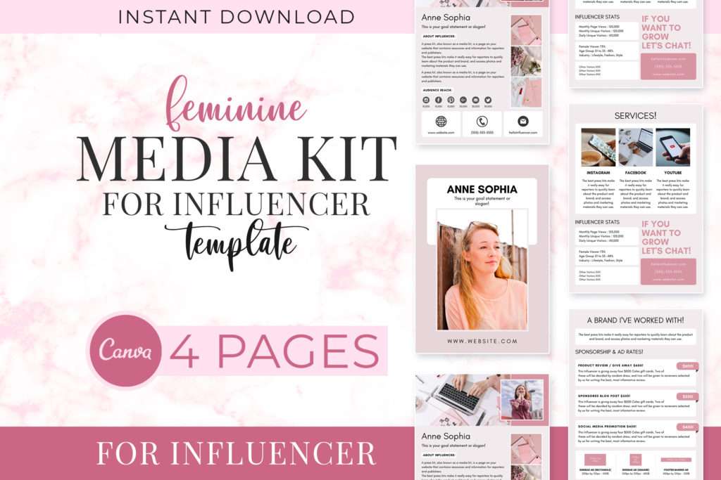 4 page media kit template