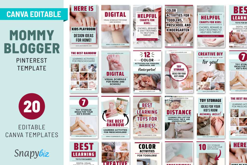 mom blogger pinterest template