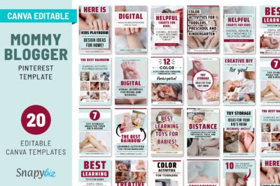 mom blogger pinterest template