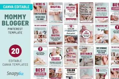 mom blogger pinterest template