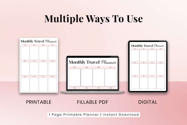 Monthly Travel Planner Feature Image 3 Monthly travel planner pdf