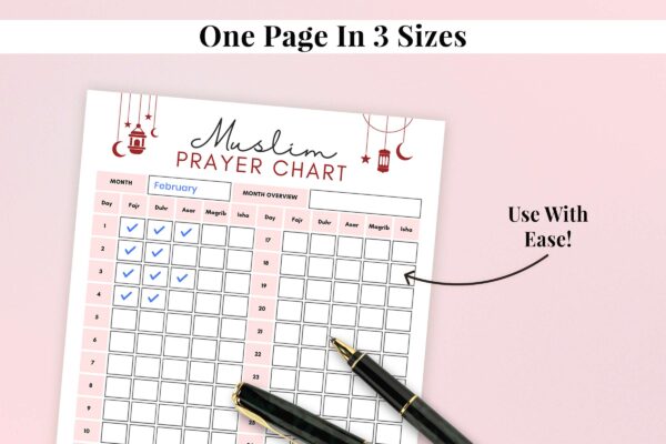 Muslim Prayer Chart Feature Image 5 Salah tracker | ramadan planner pdf