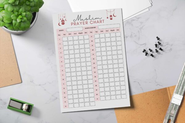 Muslim Prayer Chart Feature Image 9 Salah tracker | ramadan planner pdf