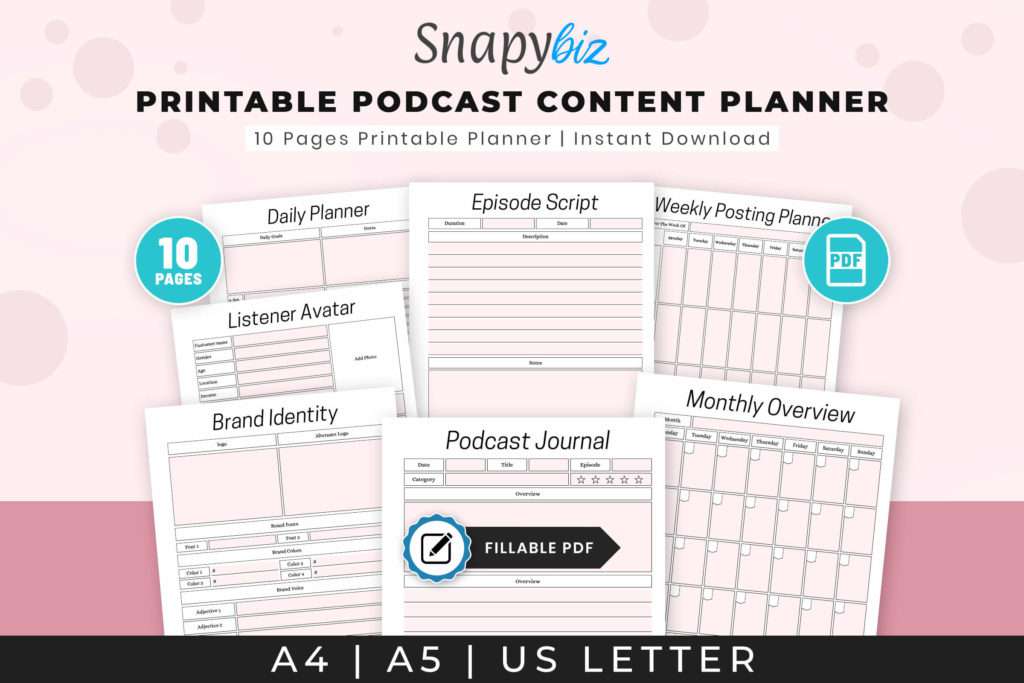 podcast content management planner