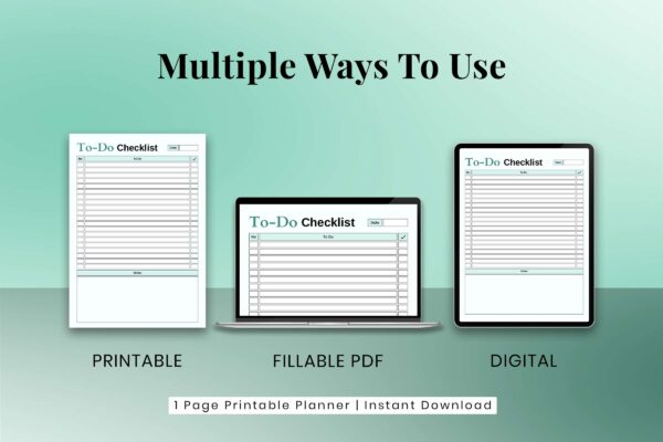 To Do Checklist Feature Image 3 To do checklist printable planner pdf