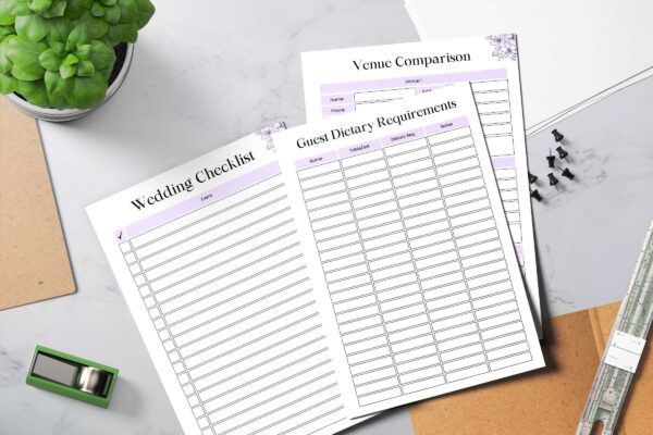 Wedding Printable Planner Feature Image 10 2 Wedding planner book