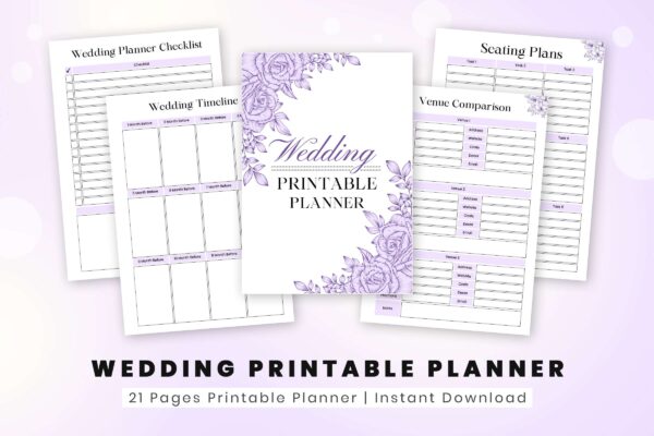Wedding Printable Planner Feature Image 2 2 Wedding planner book