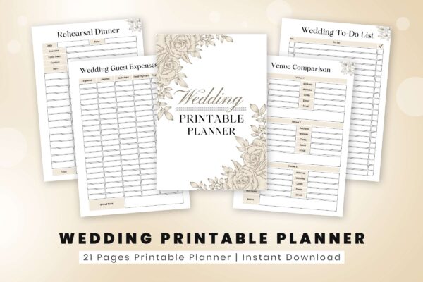 Wedding printable planner pdf