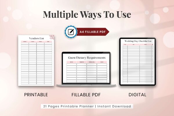 Wedding Printable Planner Feature Image 9 1 Minimalistic wedding planner (copy)