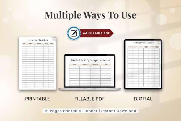 Wedding printable planner pdf