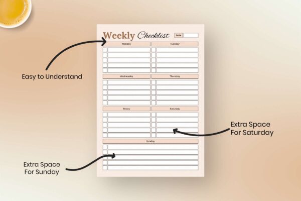 Weekly Checklist Feature Image 1 Weekly checklist printable pdf