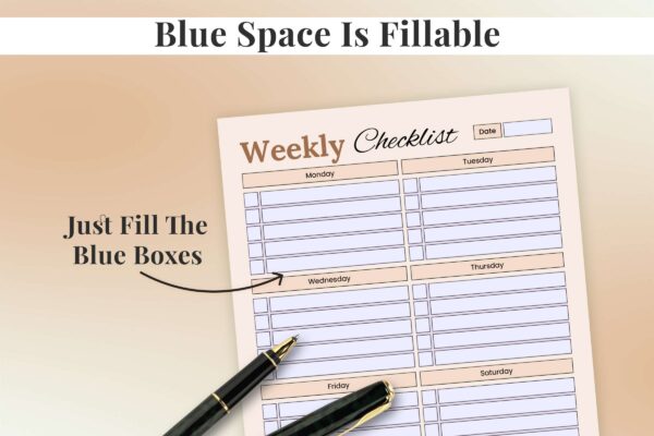 Weekly Checklist Feature Image 2 Weekly checklist printable pdf