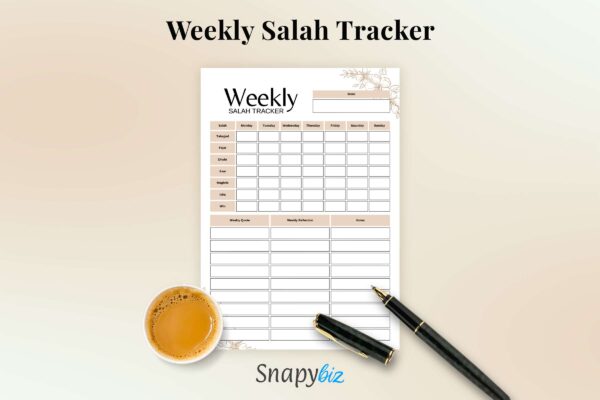 Weekly salah tracker