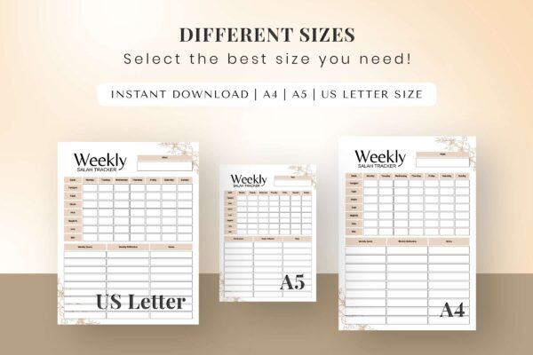 Weekly salah tracker