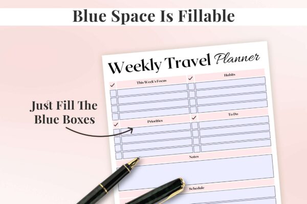 Weekly Travel Planner Feature Image 2 Weekly travel printable planner