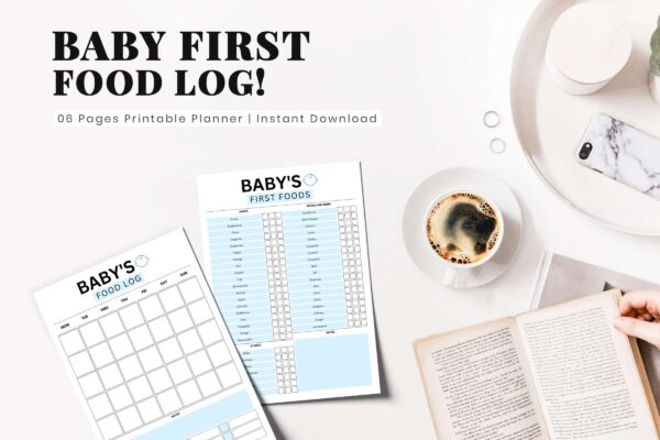 Fillable baby food printable planner (copy)