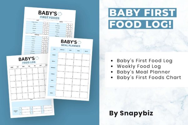 Fillable baby food printable planner (copy)